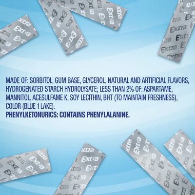 Extra Peppermint Sugar Free Chewing Gum Bulk Pack 15 ct., 10 pk.