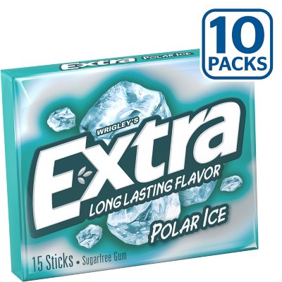 Extra Polar Ice Sugar Free Chewing Gum Bulk Pack 15 ct., 10 pk.