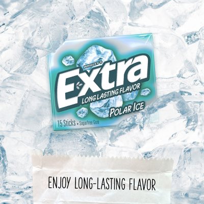 Extra Polar Ice Sugar Free Chewing Gum Bulk Pack 15 ct., 10 pk.