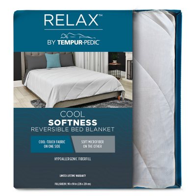 Tempur-Pedic Cool Softness Reversible Bed Blanket, Assorted Sizes
