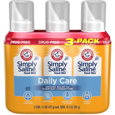 Arm & Hammer Simply Saline Nasal Relief 4.5 oz., 3 pk.