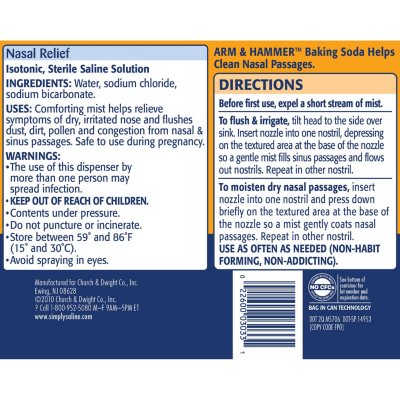 Arm & Hammer Simply Saline Nasal Relief 4.5 oz., 3 pk.