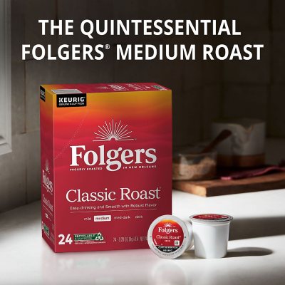 Folgers Classic Medium Roast K-Cup Coffee Pods, 100 ct.