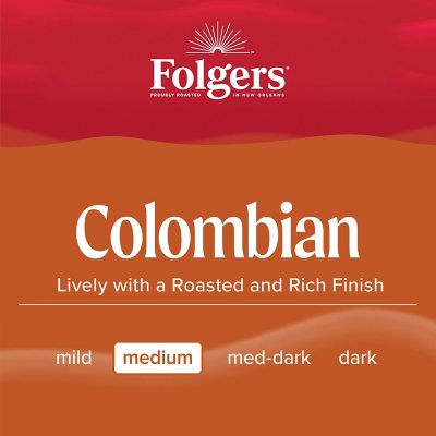 Folgers 100% Medium Roast Ground Colombian Coffee, 40.3 oz.