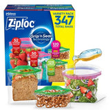 Ziploc Easy Open Bags Variety Pack with New Stay Open Design, 347 ct.