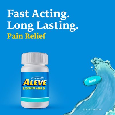 Aleve Liquid Gels Pain Reliever Naproxen Sodium Capsules 120 ct.