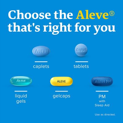Aleve Liquid Gels Pain Reliever Naproxen Sodium Capsules 120 ct.