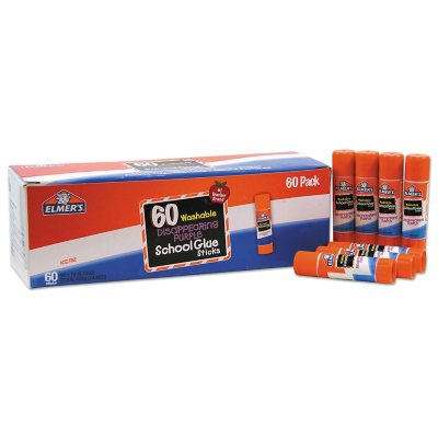 Elmer's Disappearing Purple All Purpose Glue Sticks, Purple to Clear - 60 per Box