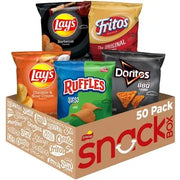 Frito Lay BBQ und Cheddar Mischpackung Chips, 50er-Packung.