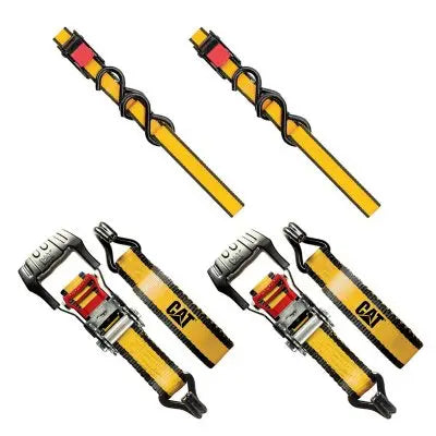 CatÂ® 4pc Ratchet Tie Down and Cam Buckle Set