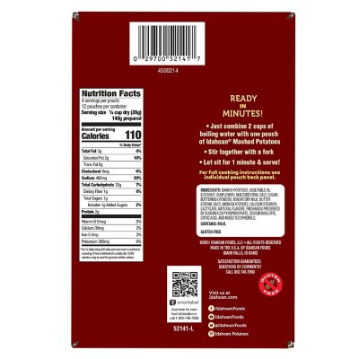 Idahoan Buttery Homestyle Mashed Potatoes 32 oz., 8 pk.