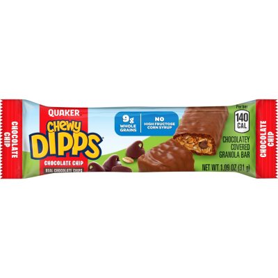 Quaker Chewy Dipps Granola Bars, Chocolate Chip, 34 pk.