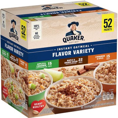 Quaker Instant Oatmeal, Vielfaltspackung, 42,8 g, 52 Stück