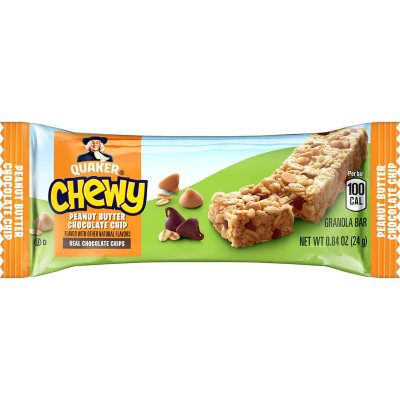 Quaker Chewy Variety Pack, Chocolate Chip and Peanut Butter Chocolate Chip 60 ct.