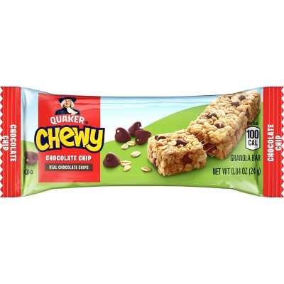 Quaker Chewy Variety Pack, Chocolate Chip and Peanut Butter Chocolate Chip 60 ct.