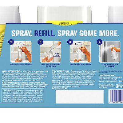 Mr. Clean, Clean Freak Multi-Surface Spray + Refill, Lemon Zest 62.9 fl. oz.