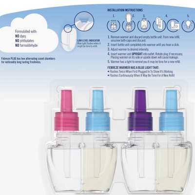 Febreze PLUG Air Freshener Refills, Mediterranean Lavender + Downy April Fresh 5 ct.