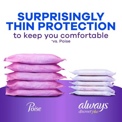 Always Discreet Incontinence Pads, Heavy Long, 117 ct.