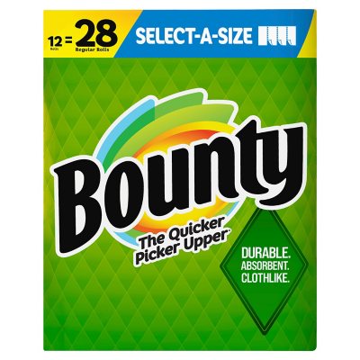 Bounty Select-A-Size 2-Ply Paper Towels 105 sheets/roll, 12 rolls