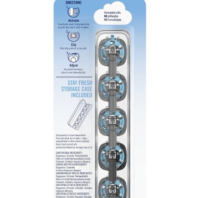 Febreze Car Air Freshener Vent Clips, Mixed Scent, 5 ct.