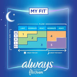 Always Infinity FlexFoam Overnight Pads with Wings, Unscented - Size 4, 64 ct.