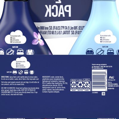 Febreze Extra Strength and Downy Fabric Spray, Original Scent and Calm, 50.6 fl. oz., Pack of 2