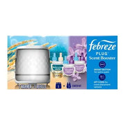 Febreze PLUG Scented Oil Starter Kit, Warmer +  2 Southern Lilac Mornings + 1 Warm Ocean Breeze Refills