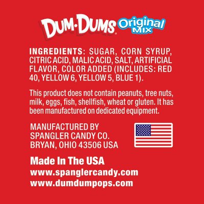 Dum Dum Original Pops, 500 ct.