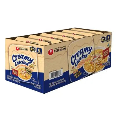 Nongshim Creamy Chicken Noodle Stir Fry, 3.73 oz., 6 pk.