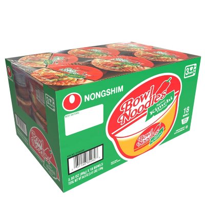 Nongshim Würzige Kimchi Ramen-Nudelsuppenschale 86 g, 18er-Pack