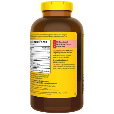 Nature Made Fish Oil 1200mg Burpless 240 ct.
