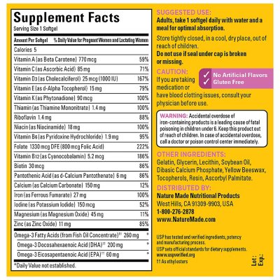 Nature Made Prenatal + DHA Softgels, 200 mg 150 ct.
