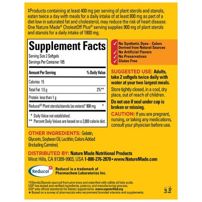 Nature Made CholestOff Plus Softgels for Heart Health 210 ct.