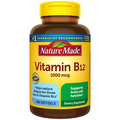 Nature Made B12 Vitamin Softgels, 1000 mcg 400 ct.