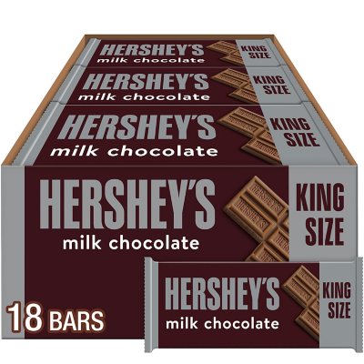HERSHEY'S Milk Chocolate King Size Candy, 2.6 oz.