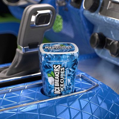 ICE BREAKERS Ice Cubes, Peppermint Sugar Free Chewing Gum, 40 pcs., 4 pk.