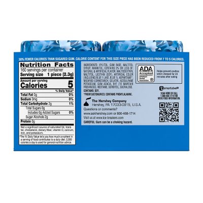 ICE BREAKERS Ice Cubes, Peppermint Sugar Free Chewing Gum, 40 pcs., 4 pk.