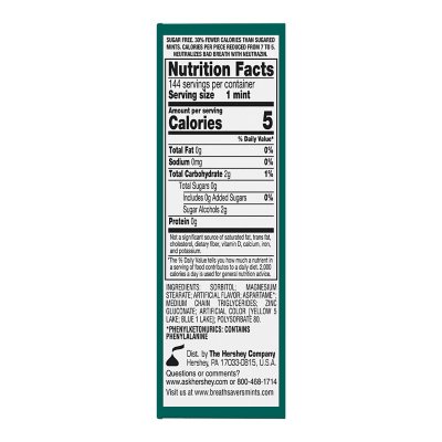 Breath Savers Wintergreen Sugar-Free Mints, 0.75 oz., 24 pk.