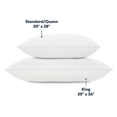 Serta Perfect Sleeper Comfy Sleep Eco-Friendly Bed Pillow, 2 Pack, Assorted Sizes