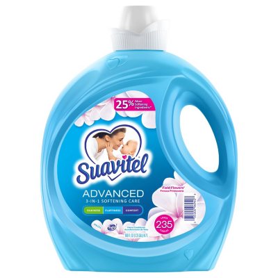 Suavitel Advanced Liquid Fabric Softener, Field Flowers Scent, 160 fl. oz., 235 loads