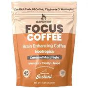 Rapid Fire Focus Instant Coffee, Caramel Macchiato, 15.87 oz.