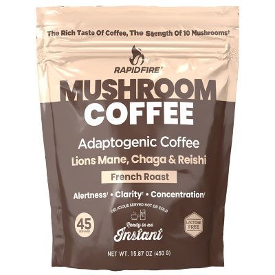 Rapid Fire Pilz-Instantkaffee, French Roast, 450 g.