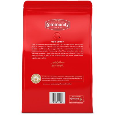 Community Coffee Ground Dark Roast, Signature Blend, 46 oz.