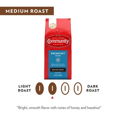 Community Coffee Medium Roast Ground Coffee, Breakfast Blend, 46 oz.