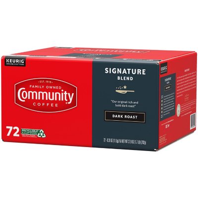 Community Coffee Signature Blend Dark Roast Single Serve, 72 ct.