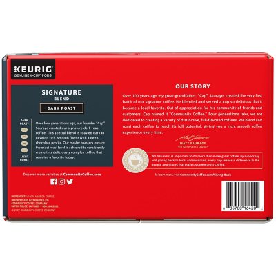 Community Coffee Signature Blend Dark Roast Single Serve, 72 ct.