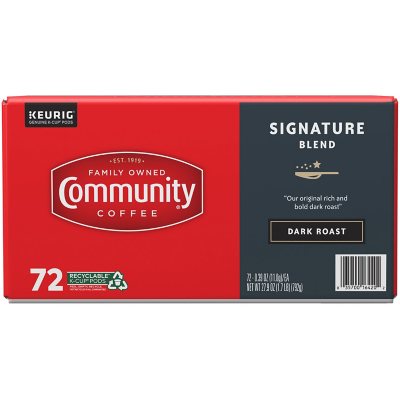Community Coffee Signature Blend Dark Roast Single Serve, 72 ct.