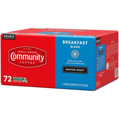 Community Coffee Breakfast Blend Medium Roast Single Serve, 72 ct.