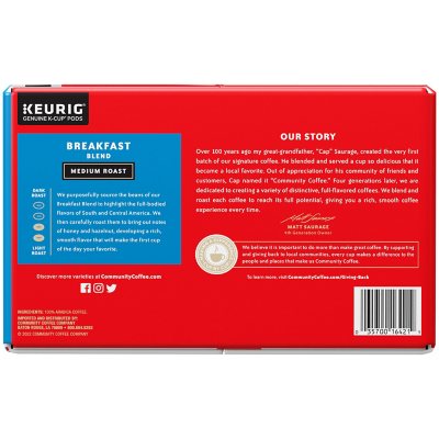Community Coffee Breakfast Blend Medium Roast Single Serve, 72 ct.