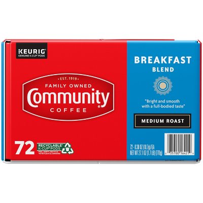 Community Coffee Breakfast Blend Medium Roast Single Serve, 72 ct.